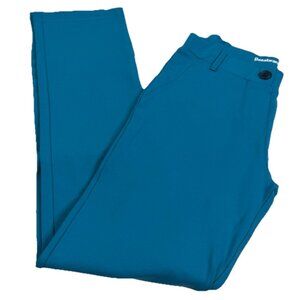 Betabrand Pants Medium Petite Dress Yoga Straight 31" Ins Blue NEW Read Descrip